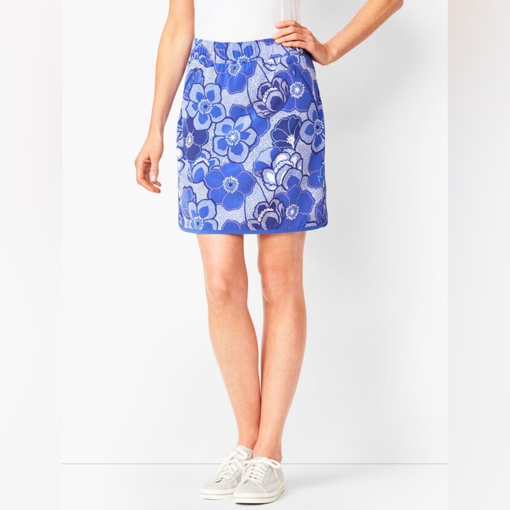 NWT Talbots T by Talbots Lightweight Stretch Woven Floral Skort Size L Sporty